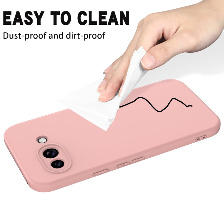 For Google Pixel 9a Solid Color Liquid Silicone Dropproof Full Coverage Phone Case