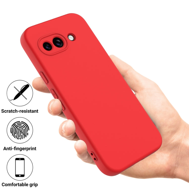For Google Pixel 9a Solid Color Liquid Silicone Dropproof Full Coverage Phone Case