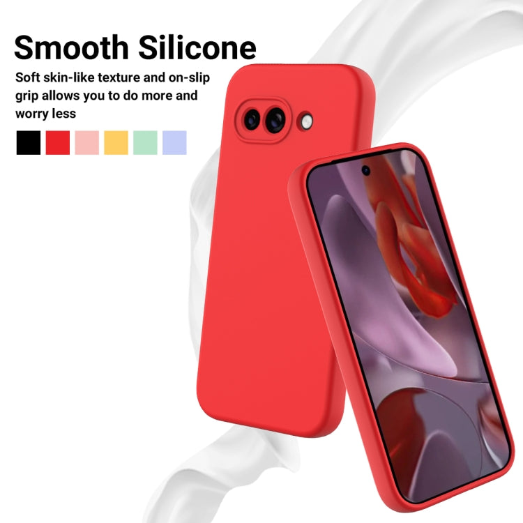 For Google Pixel 9a Solid Color Liquid Silicone Dropproof Full Coverage Phone Case