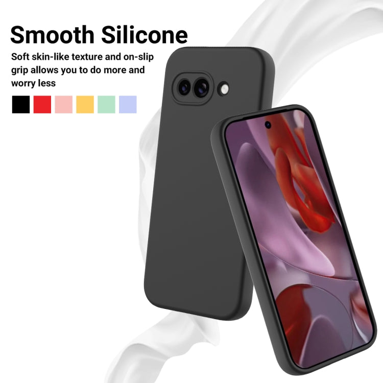 For Google Pixel 9a Solid Color Liquid Silicone Dropproof Full Coverage Phone Case