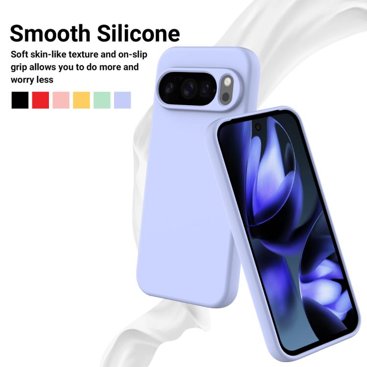 For Google Pixel 10 Pro XL Solid Color Liquid Silicone Dropproof Full Coverage Phone Case