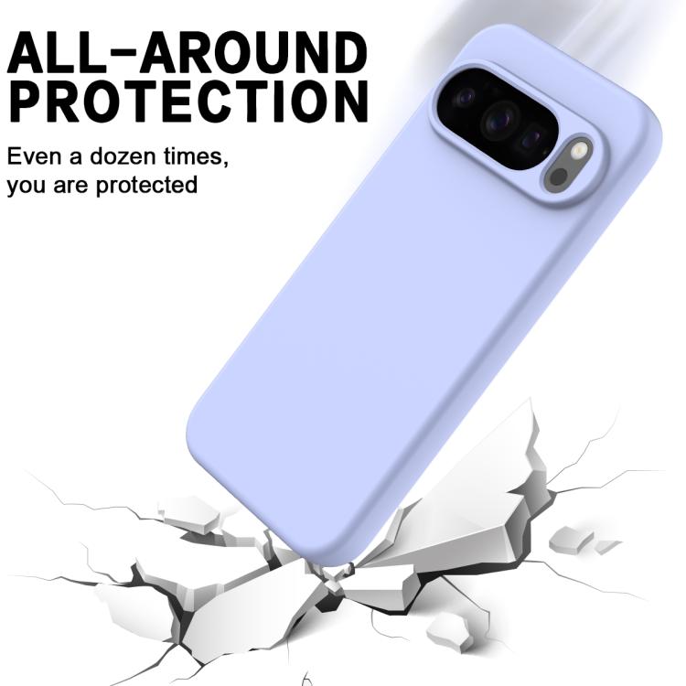 For Google Pixel 10 Pro XL Solid Color Liquid Silicone Dropproof Full Coverage Phone Case