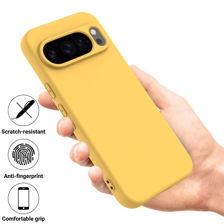 For Google Pixel 10 Pro XL Solid Color Liquid Silicone Dropproof Full Coverage Phone Case