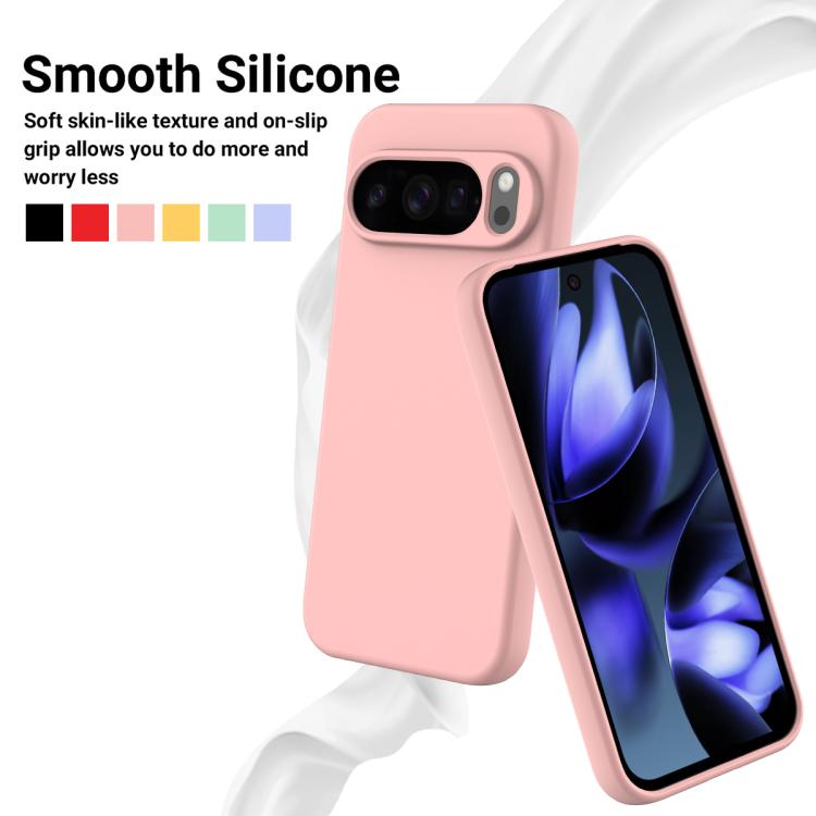 For Google Pixel 10 Pro XL Solid Color Liquid Silicone Dropproof Full Coverage Phone Case
