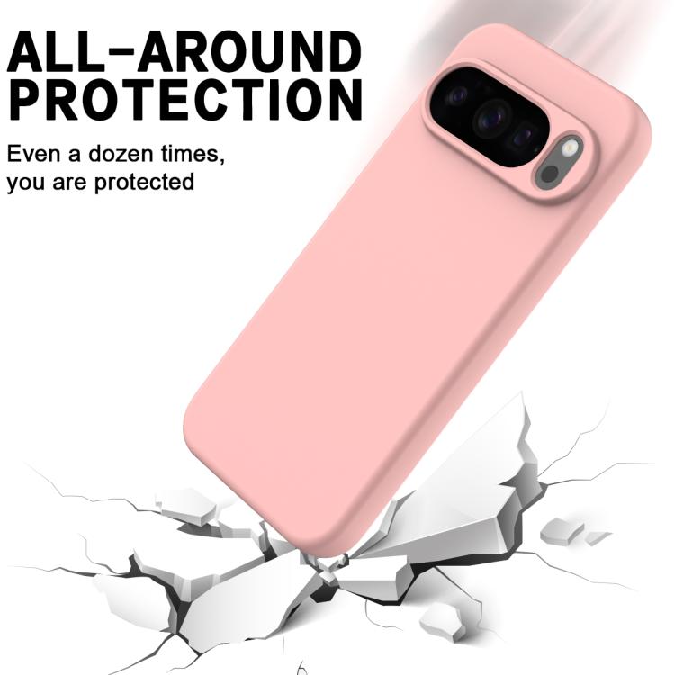 For Google Pixel 10 Pro XL Solid Color Liquid Silicone Dropproof Full Coverage Phone Case