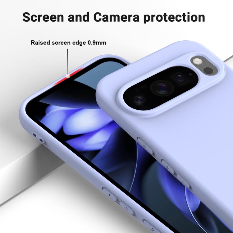 For Google Pixel 10 Pro Solid Color Liquid Silicone Dropproof Full Coverage Phone Case
