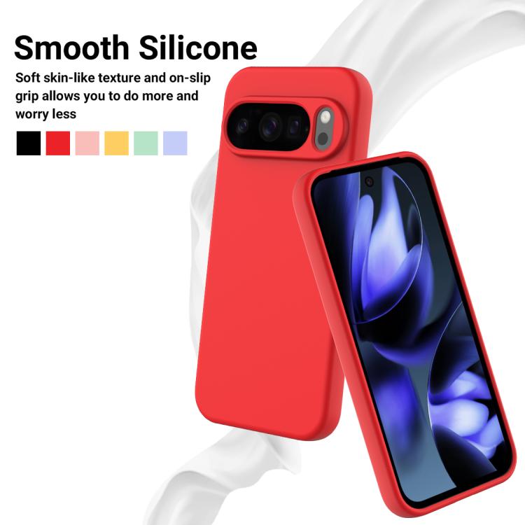 For Google Pixel 10 Pro Solid Color Liquid Silicone Dropproof Full Coverage Phone Case