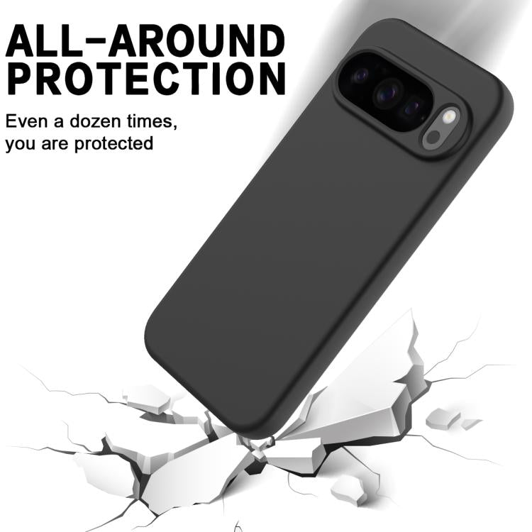 For Google Pixel 10 Pro Solid Color Liquid Silicone Dropproof Full Coverage Phone Case