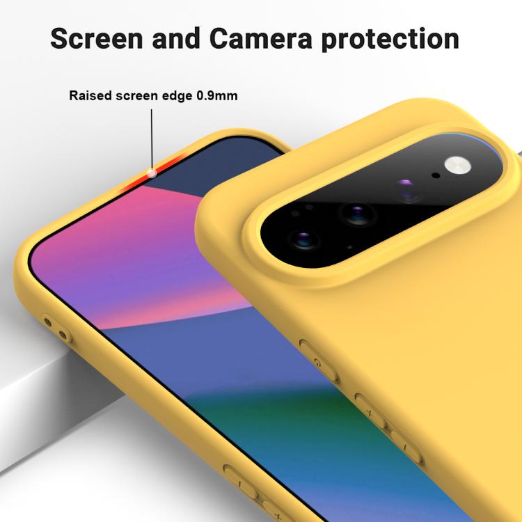 For Google Pixel 11 Pro XL Solid Color Liquid Silicone Dropproof Full Coverage Phone Case