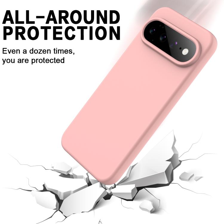 For Google Pixel 11 Pro XL Solid Color Liquid Silicone Dropproof Full Coverage Phone Case