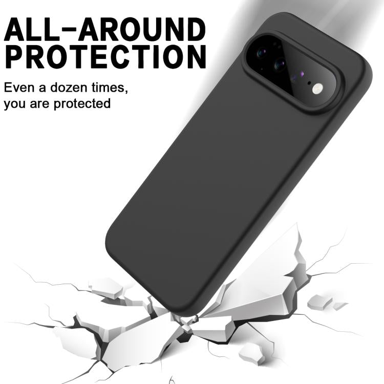 For Google Pixel 11 Pro XL Solid Color Liquid Silicone Dropproof Full Coverage Phone Case