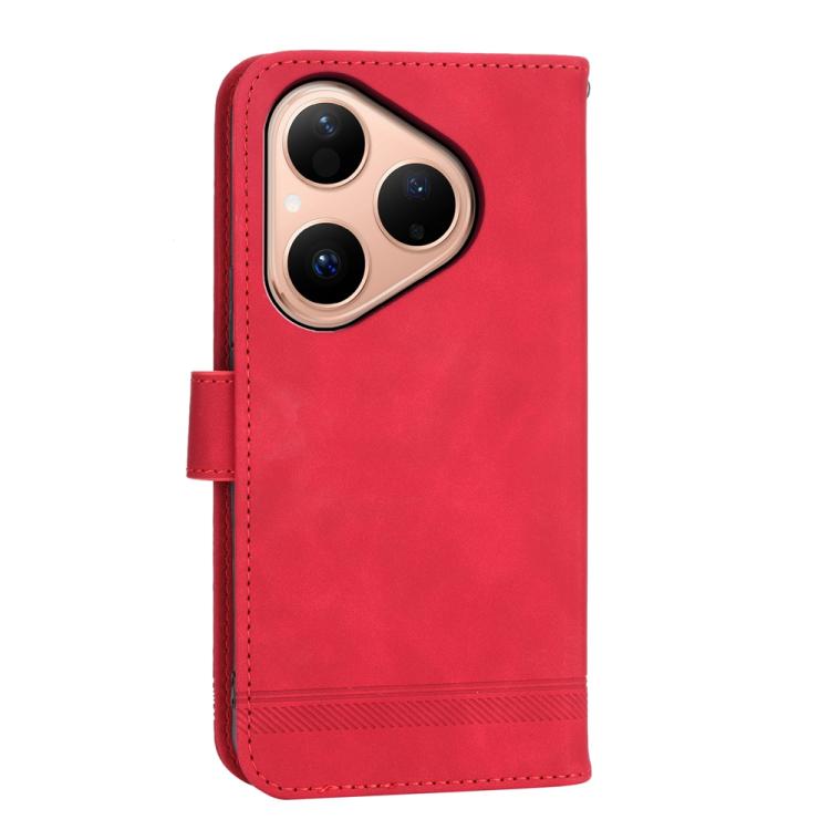 For Huawei Pura 80 5G Dierfeng Dream Line TPU Hybrid PU Leather Phone Case