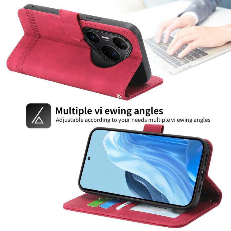 For Huawei Pura 80 Ultra 5G Dierfeng Dream Line TPU Hybrid PU Leather Phone Case