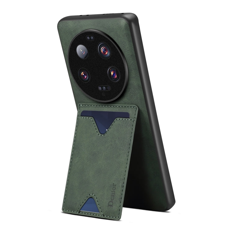 For Xiaomi 13 Ultra Denior PU Back Cover Card Slot Holder Phone Case