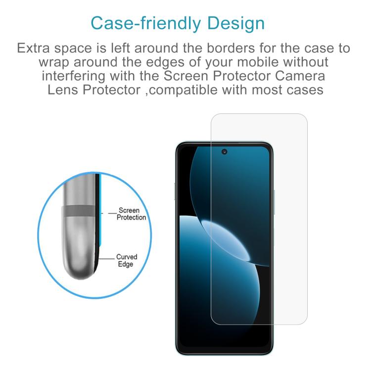 For Huawei Enjoy 80s 50pcs 0.26mm 9H 2.5D Tempered Glass Film