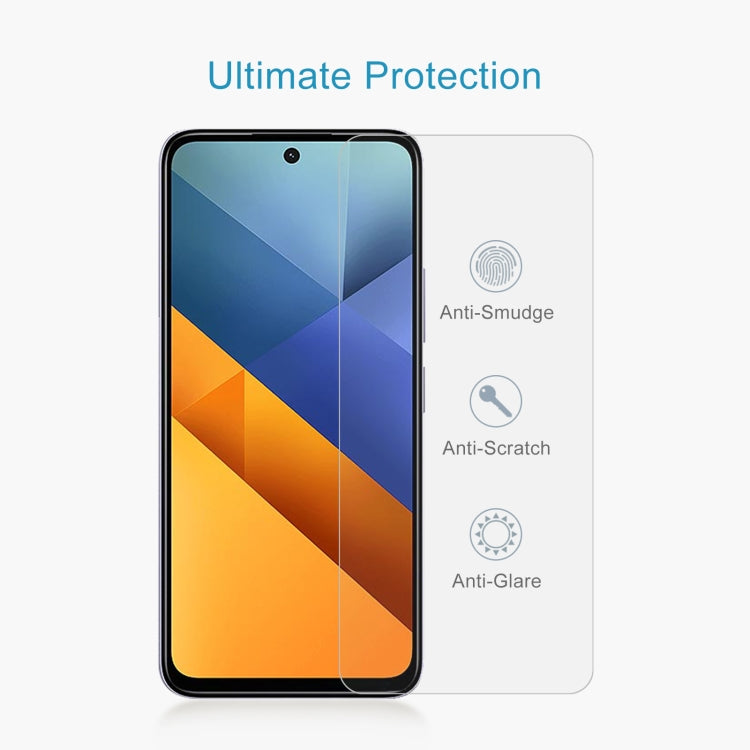 For Xiaomi Poco M6 4G 10pcs 0.26mm 9H 2.5D Tempered Glass Film