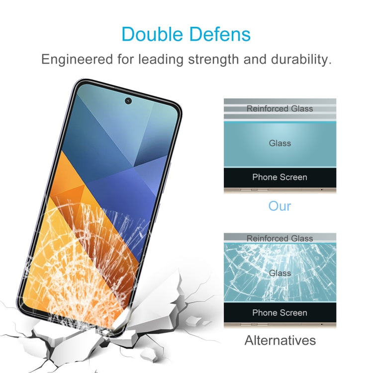 For Xiaomi Poco M6 4G 10pcs 0.26mm 9H 2.5D Tempered Glass Film