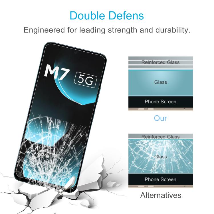 For Xiaomi Poco M7 5G 10pcs 0.26mm 9H 2.5D Tempered Glass Film