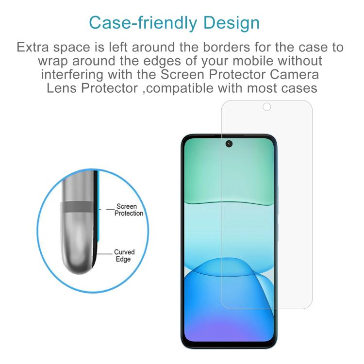 For Xiaomi Redmi 13x 10pcs 0.26mm 9H 2.5D Tempered Glass Film