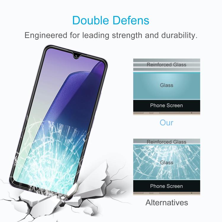 For Redmi 15C 4G 173.1mm 10pcs 0.26mm 9H 2.5D Tempered Glass Film
