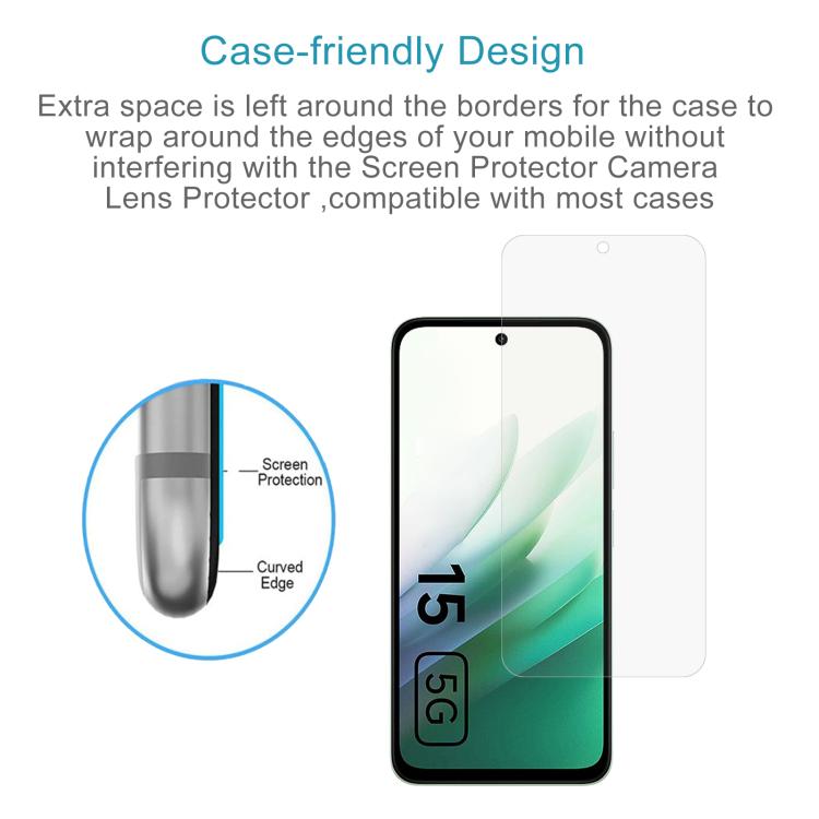 For Redmi 15 5G 169.5mm 10pcs 0.26mm 9H 2.5D Tempered Glass Film