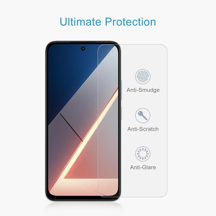 For Xiaomi Poco M7 4G 171mm 10pcs 0.26mm 9H 2.5D Tempered Glass Film