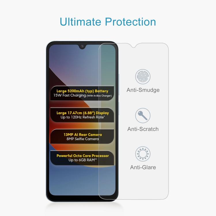 For Xiaomi Poco C81x 4G 10pcs 0.26mm 9H 2.5D Tempered Glass Film