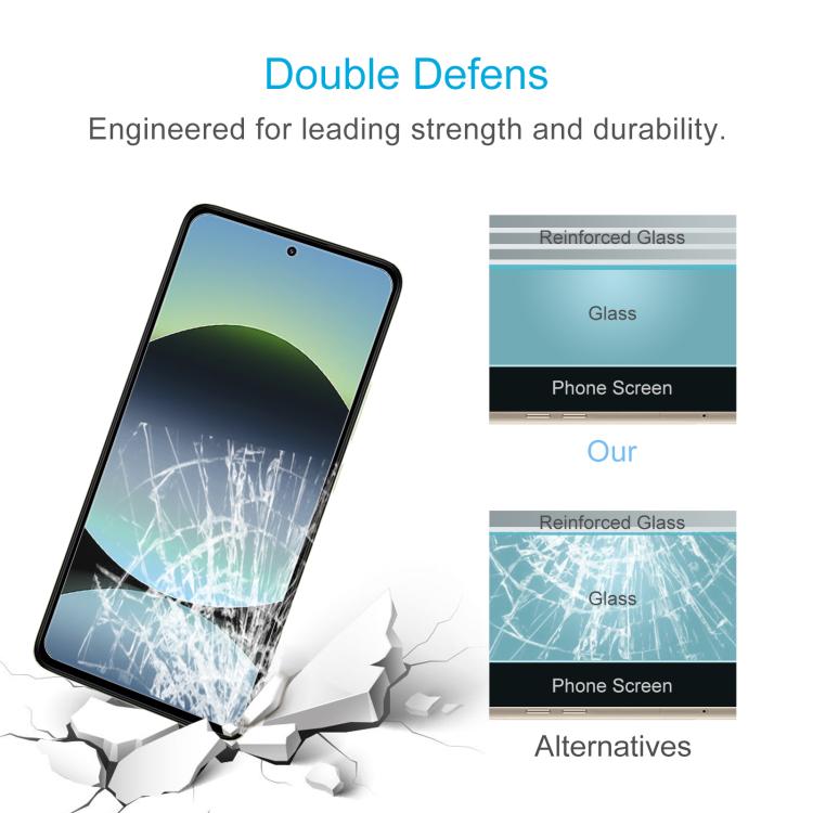 For Xiaomi Redmi Note 14 4G 164.84mm 50pcs 0.26mm 9H 2.5D Tempered Glass Film