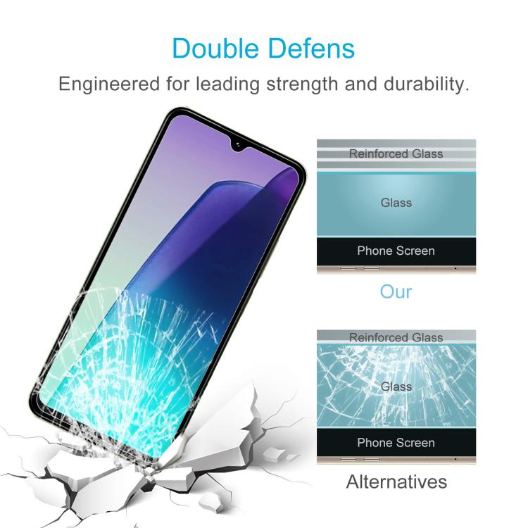 For Redmi 15C 4G 171.5mm 50pcs 0.26mm 9H 2.5D Tempered Glass Film