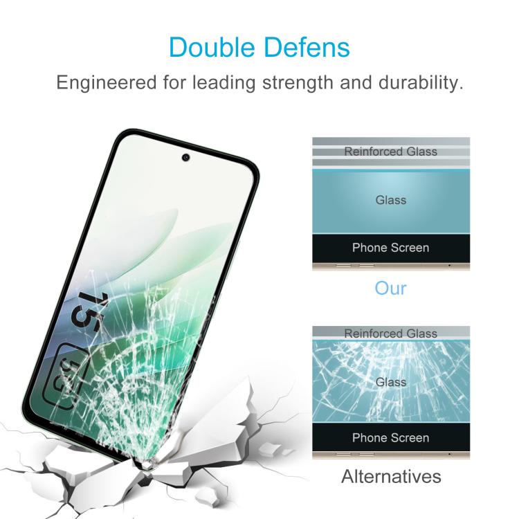 For Redmi 15 5G 169.5mm 50pcs 0.26mm 9H 2.5D Tempered Glass Film