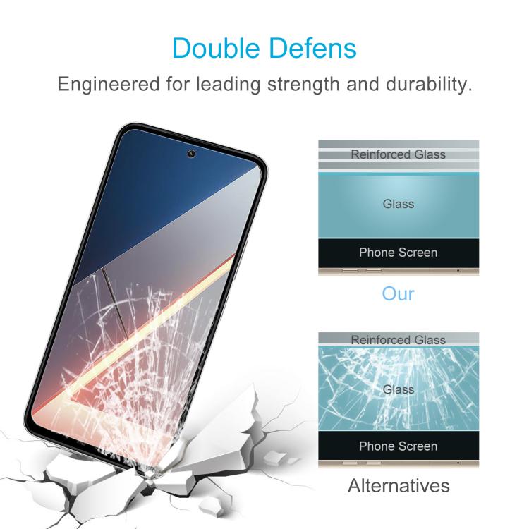 For Xiaomi Poco M7 4G 169mm 50pcs 0.26mm 9H 2.5D Tempered Glass Film