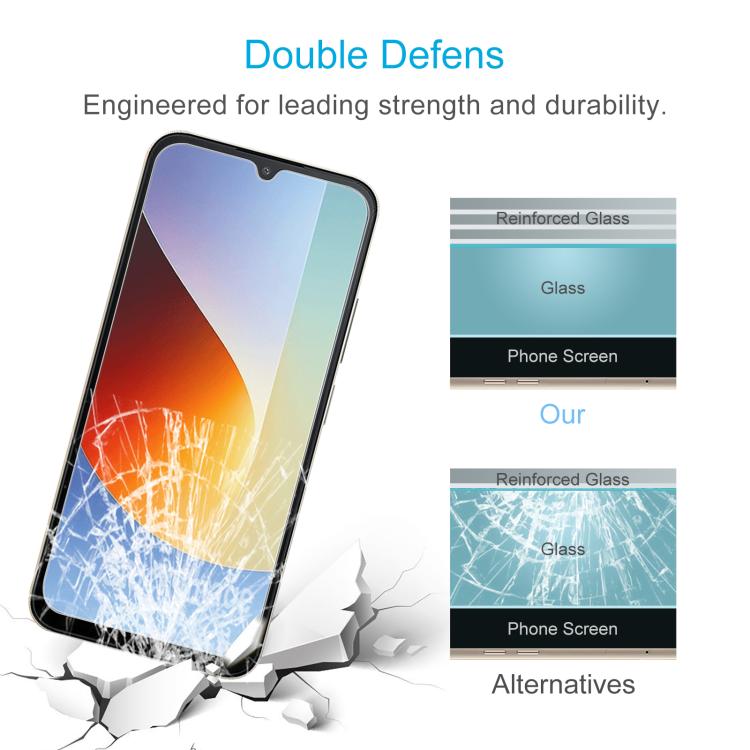 For Redmi A7 Pro 171mm / Poco C85x 5G 50pcs 0.26mm 9H 2.5D Tempered Glass Film