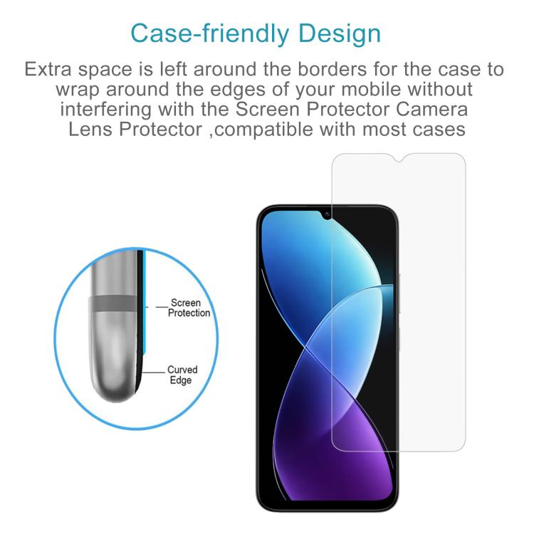For Redmi R70 5G / R70m 5G 50pcs 0.26mm 9H 2.5D Tempered Glass Film