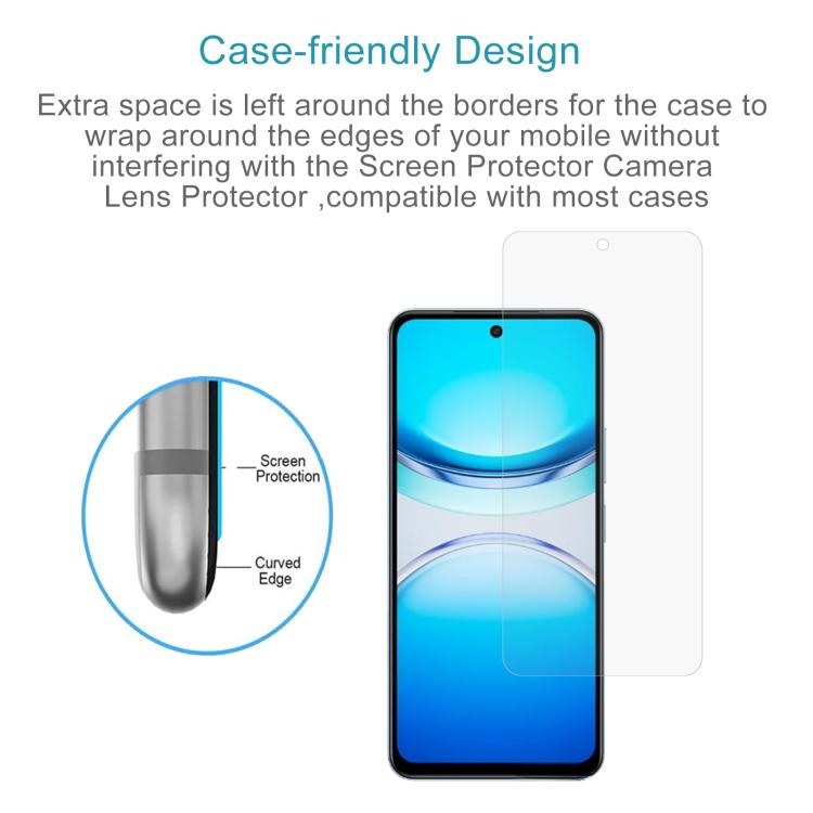 For vivo Y300t / iQOO Z10x 10pcs 0.26mm 9H 2.5D Tempered Glass Film