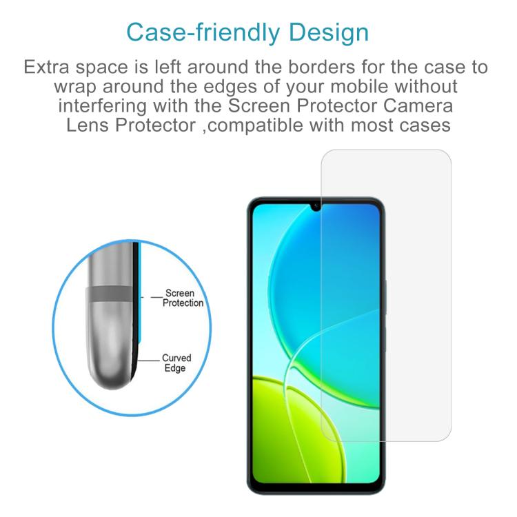 For vivo Y37c 10pcs 0.26mm 9H 2.5D Tempered Glass Film