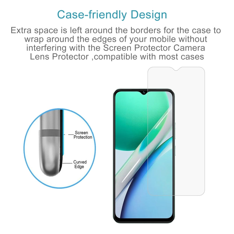 For vivo Y36t 4G / Y28s / T3 Lite 50pcs 0.26mm 9H 2.5D Tempered Glass Film