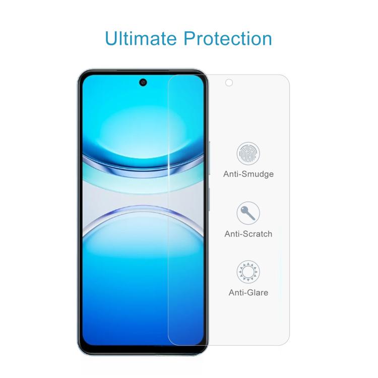 For vivo Y300t / iQOO Z10x 50pcs 0.26mm 9H 2.5D Tempered Glass Film