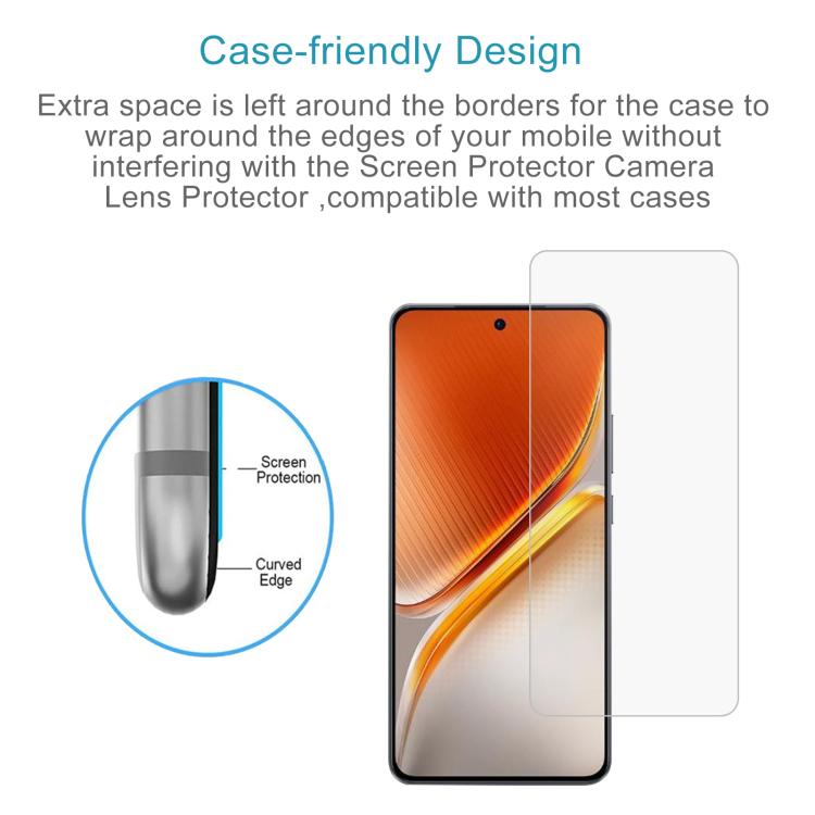 For vivo iQOO Z10 50pcs 0.26mm 9H 2.5D Tempered Glass Film