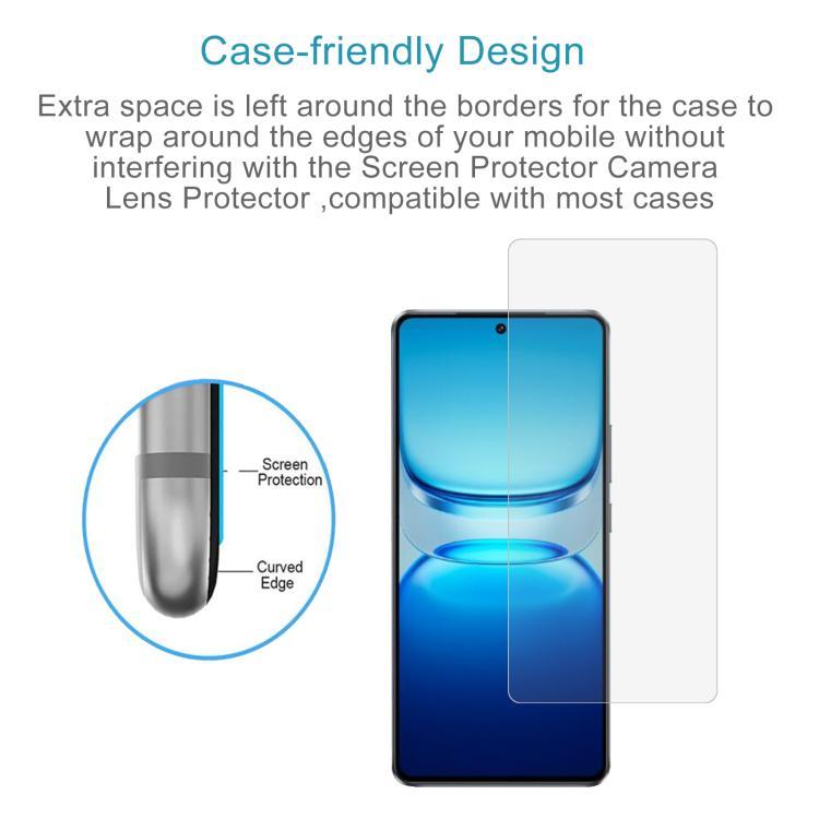 For vivo iQOO Z10 Turbo Pro / Z10 Turbo 50pcs 0.26mm 9H 2.5D Tempered Glass Film
