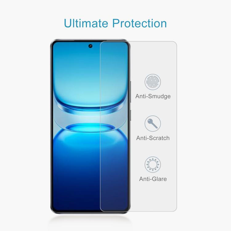 For vivo iQOO Z10 Turbo Pro / Z10 Turbo 50pcs 0.26mm 9H 2.5D Tempered Glass Film