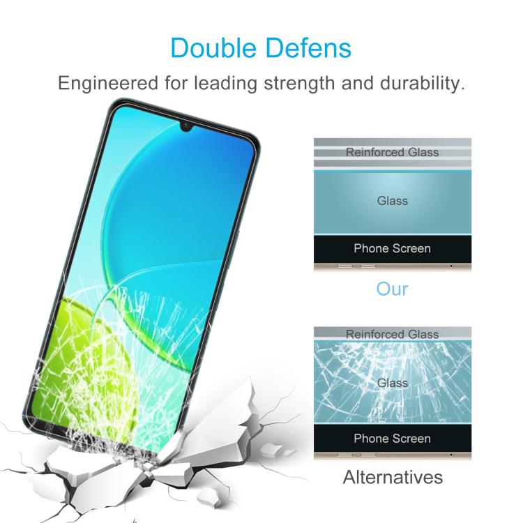 For vivo Y37c 50pcs 0.26mm 9H 2.5D Tempered Glass Film
