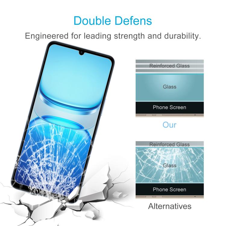 For vivo iQOO Z10 Lite 5G 50pcs 0.26mm 9H 2.5D Tempered Glass Film