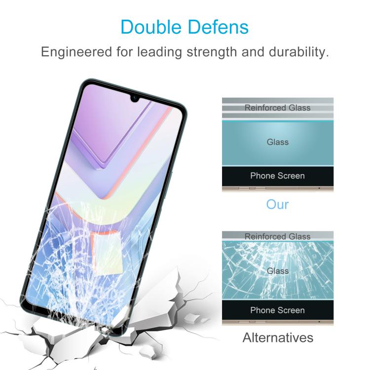 For vivo Y19s GT 5G 50pcs 0.26mm 9H 2.5D Tempered Glass Film