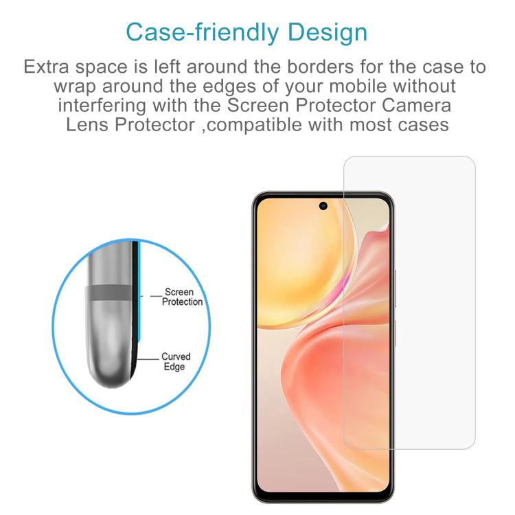 For vivo Y28 4G / Y19s 50pcs 0.26mm 9H 2.5D Tempered Glass Film