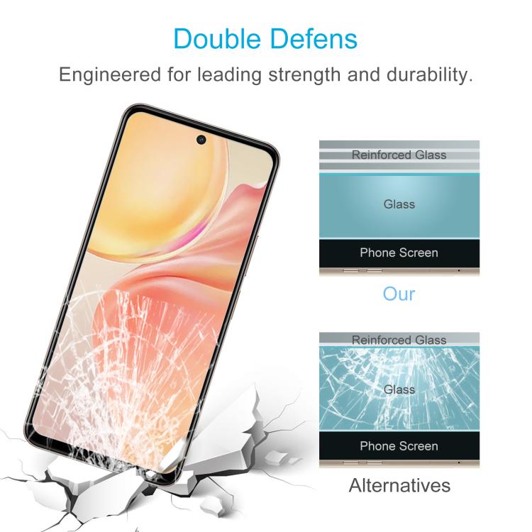 For vivo Y28 4G / Y19s 50pcs 0.26mm 9H 2.5D Tempered Glass Film