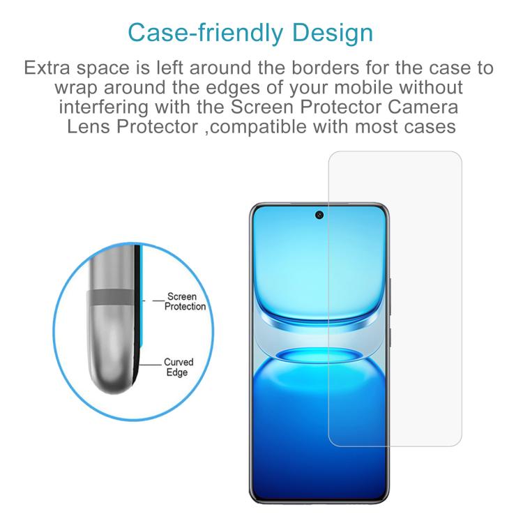 For vivo iQOO Z10R 50pcs 0.26mm 9H 2.5D Tempered Glass Film