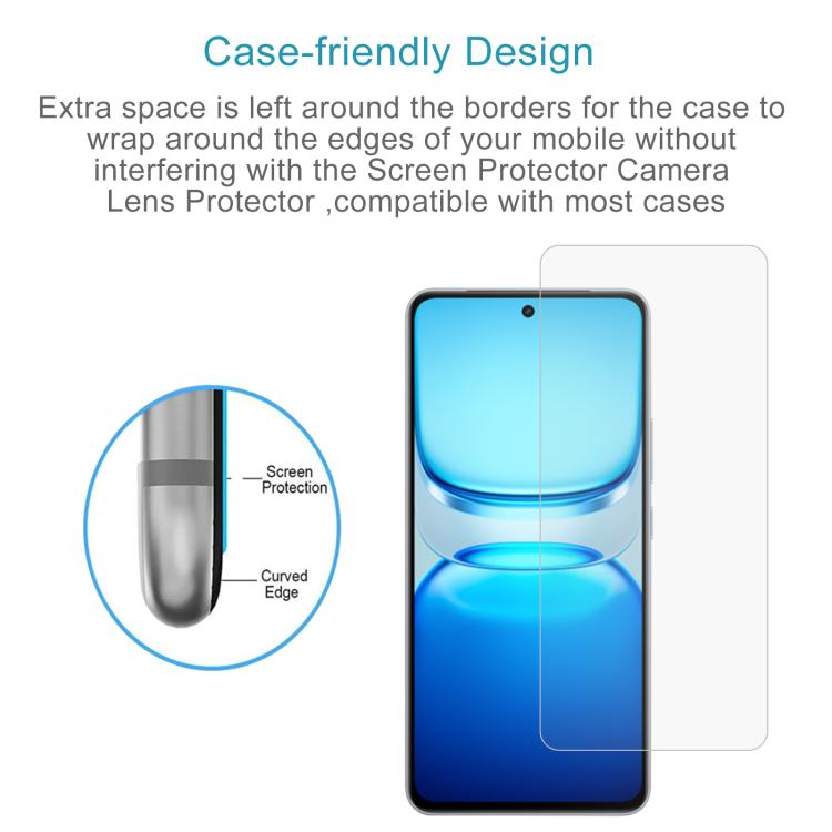 For vivo iQOO Z10 Lite 4G 50pcs 0.26mm 9H 2.5D Tempered Glass Film