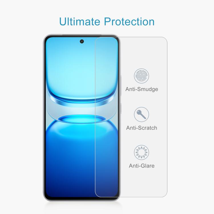 For vivo iQOO Z10 Lite 4G 50pcs 0.26mm 9H 2.5D Tempered Glass Film