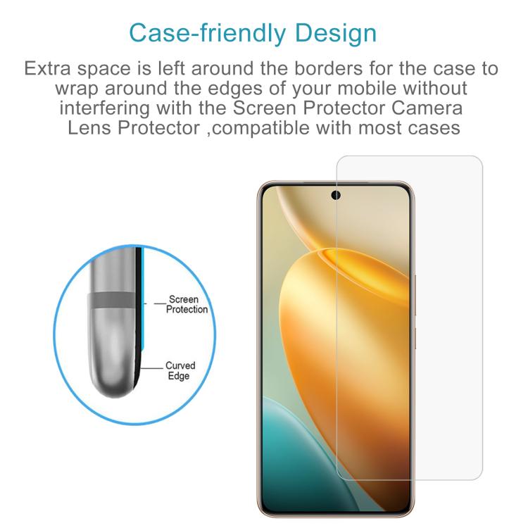For vivo T4 Pro 5G 50pcs 0.26mm 9H 2.5D Tempered Glass Film