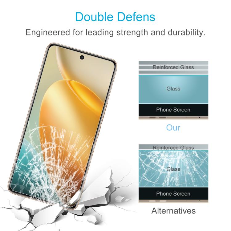 For vivo T4 Pro 5G 50pcs 0.26mm 9H 2.5D Tempered Glass Film